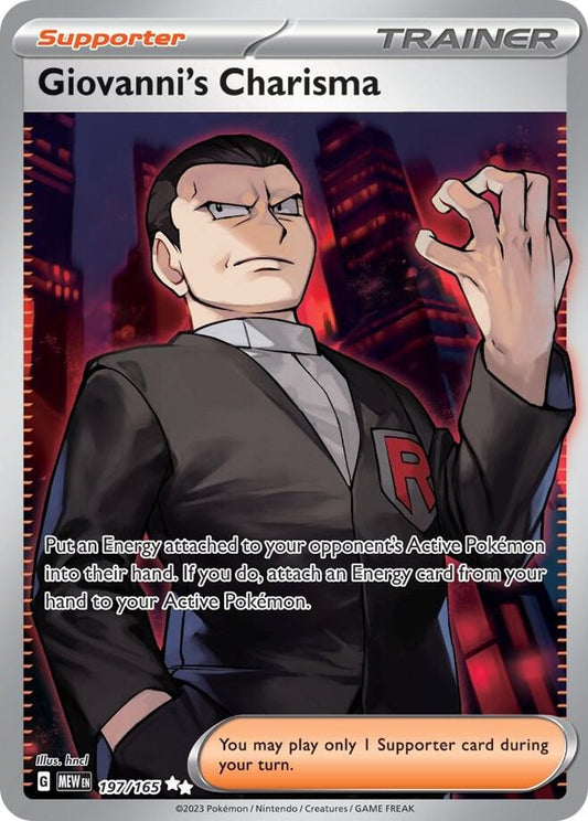 Giovanni's Charisma - 197/165 - SV: Scarlet & Violet 151