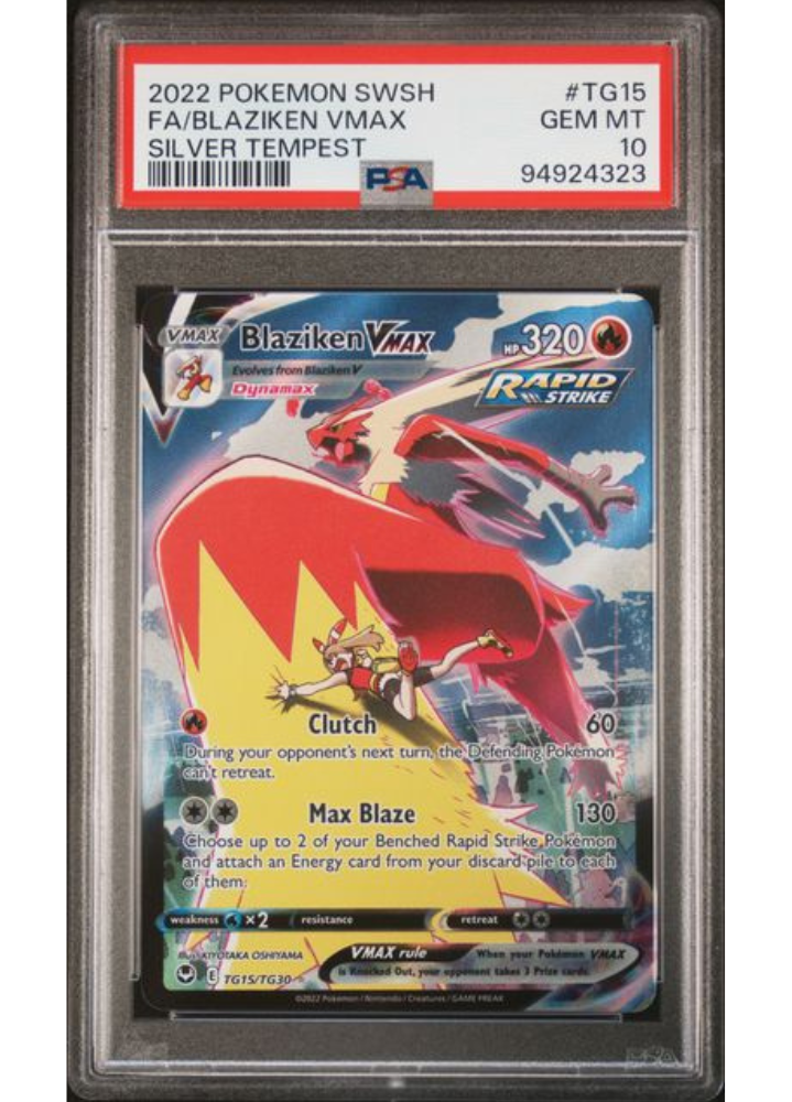 FA/Blaziken VMAX #TG15 - 2022 Pokemon SWSH Silver Tempest - PSA Gem Mint 10