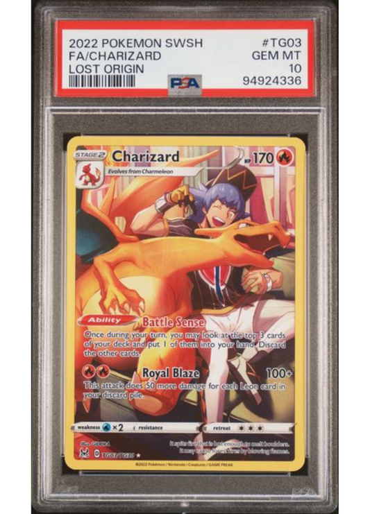 FA/Charizard #TG03 - 2022 Pokemon SWSH Lost Origin - PSA Gem Mint 10