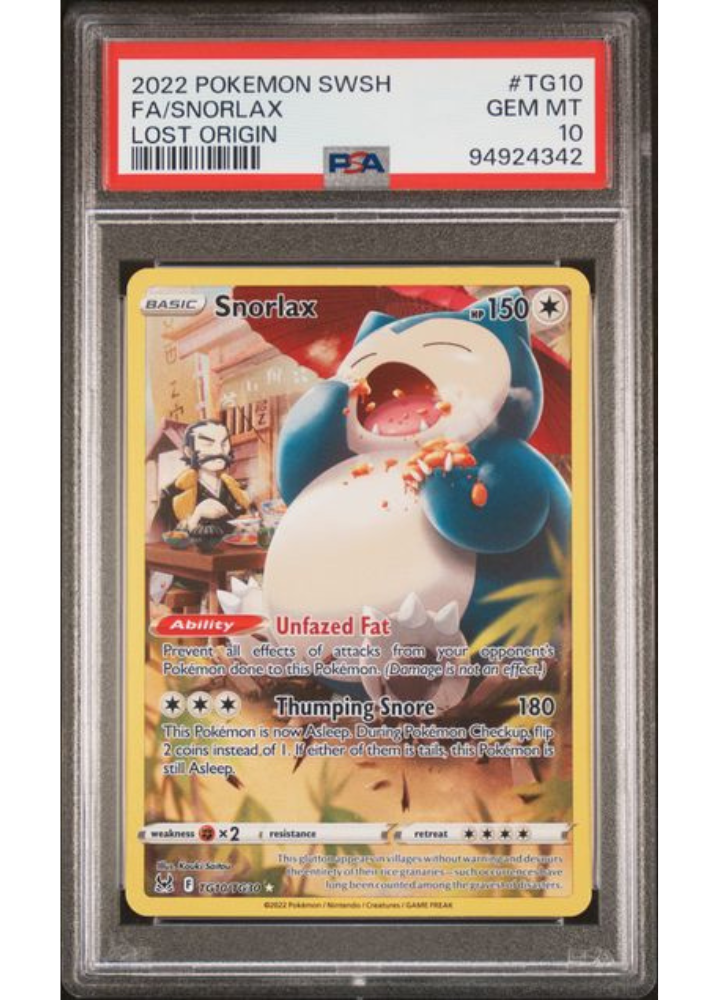 FA/Snorlax #TG10 - 2022 Pokemon SWSH Lost Origin - PSA Gem Mint 10