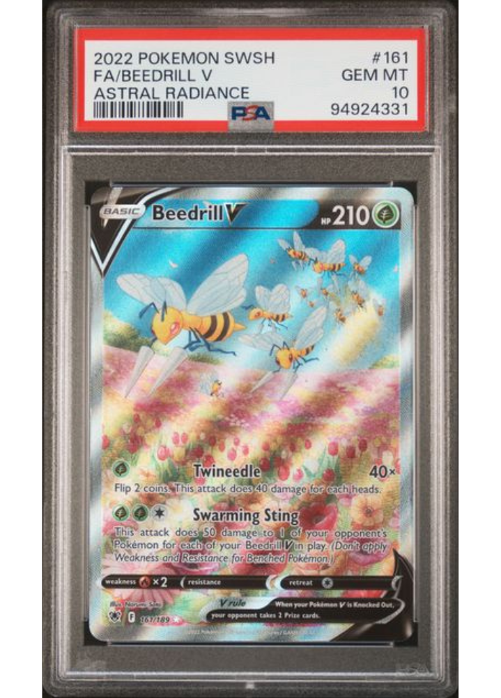 FA/Beedrill V #161 - 2022 Pokemon SWSH Astral Radiance - PSA Gem Mint 10