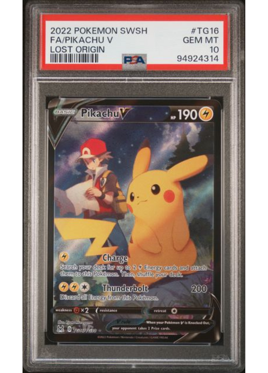 FA/Pikachu V #TG16 - 2022 Pokemon SWSH Lost Origin - PSA Gem Mint 10