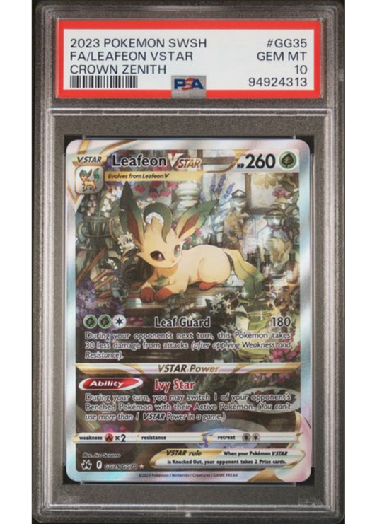 FA/Leafeon VSTAR #GG35 - 2023 Pokemon SWSH Crown Zenith - PSA Gem Mint 10