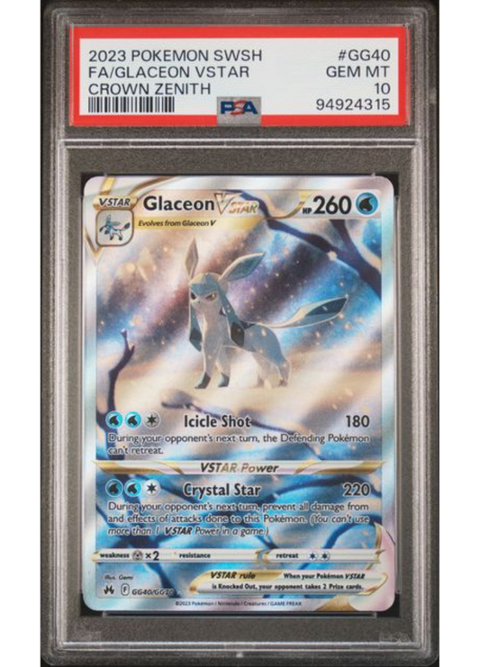 FA/Glaceon VSTAR #GG40 - 2023 Pokemon SWSH Crown Zenith - PSA Gem Mint 10