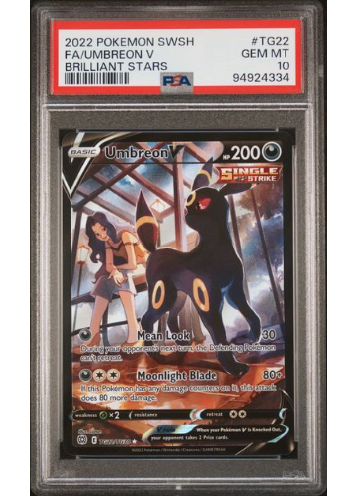 FA/Umbreon V #TG22 - 2022 Pokemon SWSH Brilliant Stars - PSA Gem Mint 10