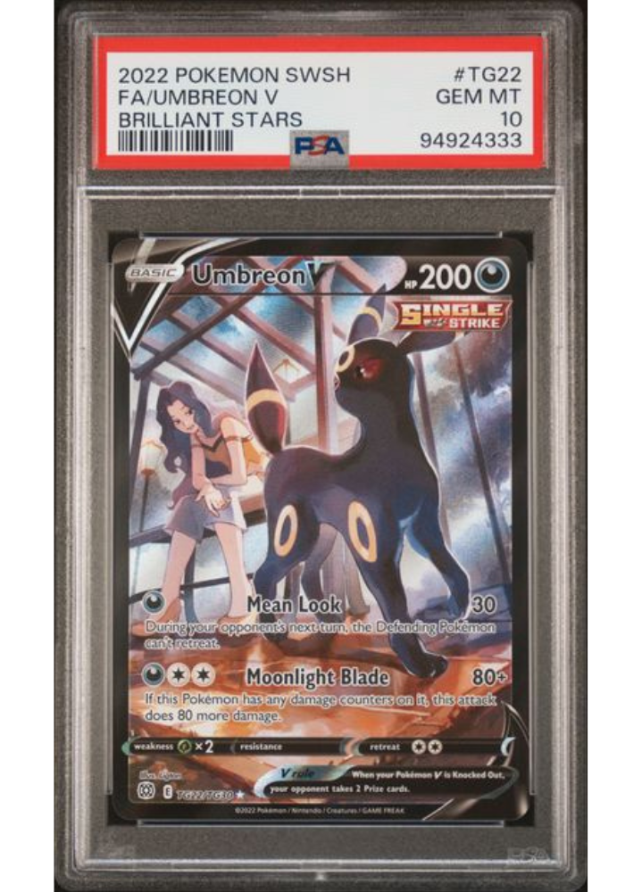 FA/Umbreon V #TG22 - 2022 Pokemon SWSH Brilliant Stars - PSA Gem Mint 10