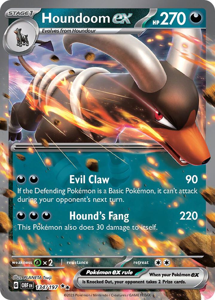 Houndoom ex - 134/197 - SV03: Obsidian Flames