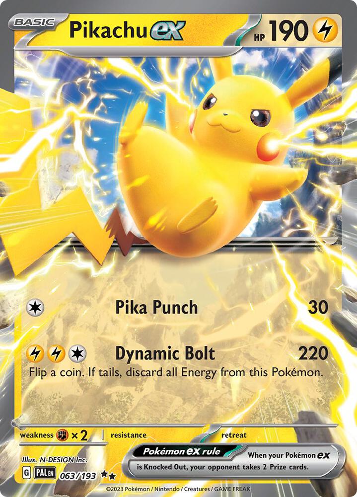 Pikachu ex - 063/193 - SV02: Paldea Evolved