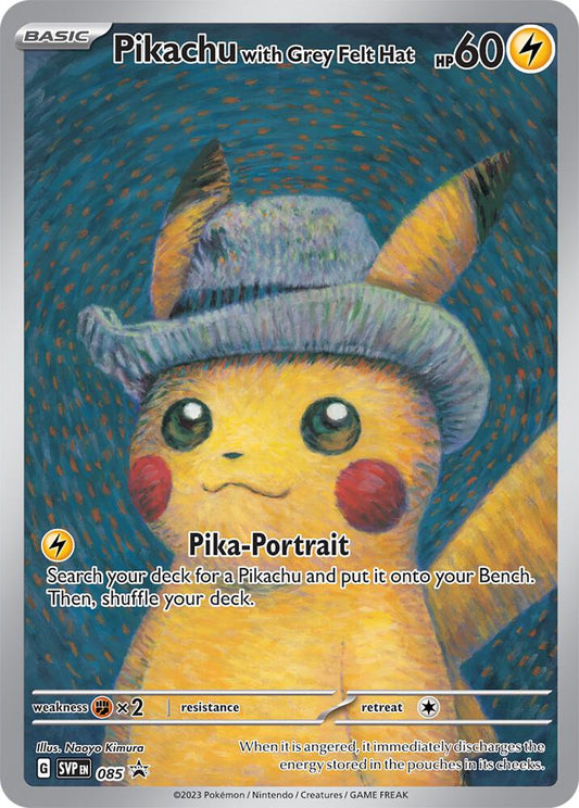 Pikachu with Grey Felt Hat - 085 - SV: Scarlet & Violet Promo Cards