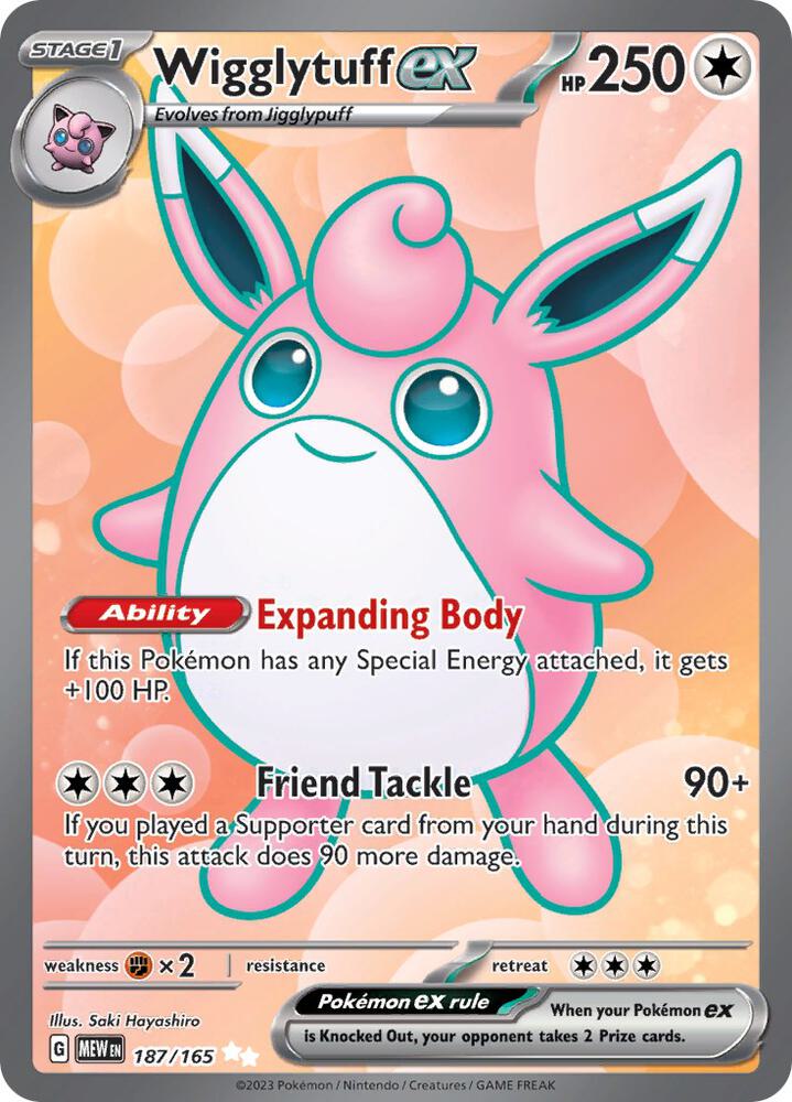 Wigglytuff ex - 187/165 - SV: Scarlet & Violet 151